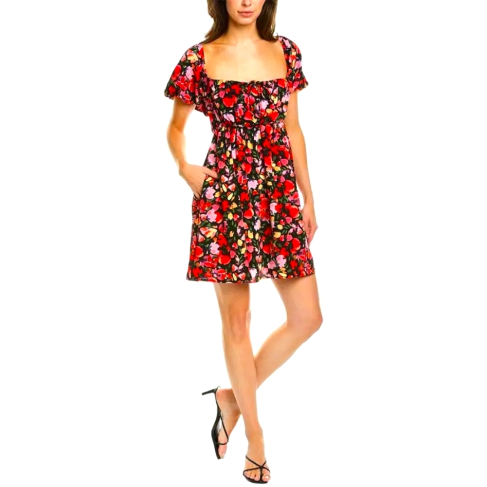BCBGENERATION- Puff Sleeve Babydoll Dress